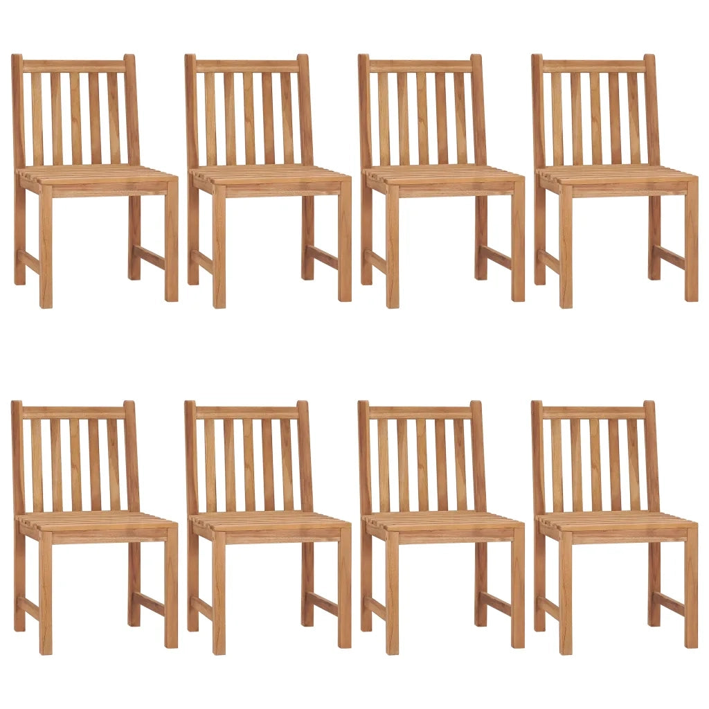 Sedie da Giardino con Cuscini 8 pz in Legno Massello di Teak cod mxl 8404