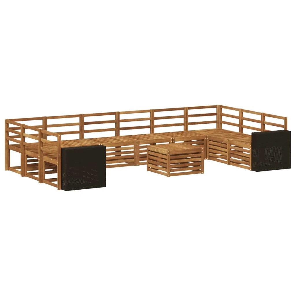 Set di divani da esterno 11 pcs Naturale
