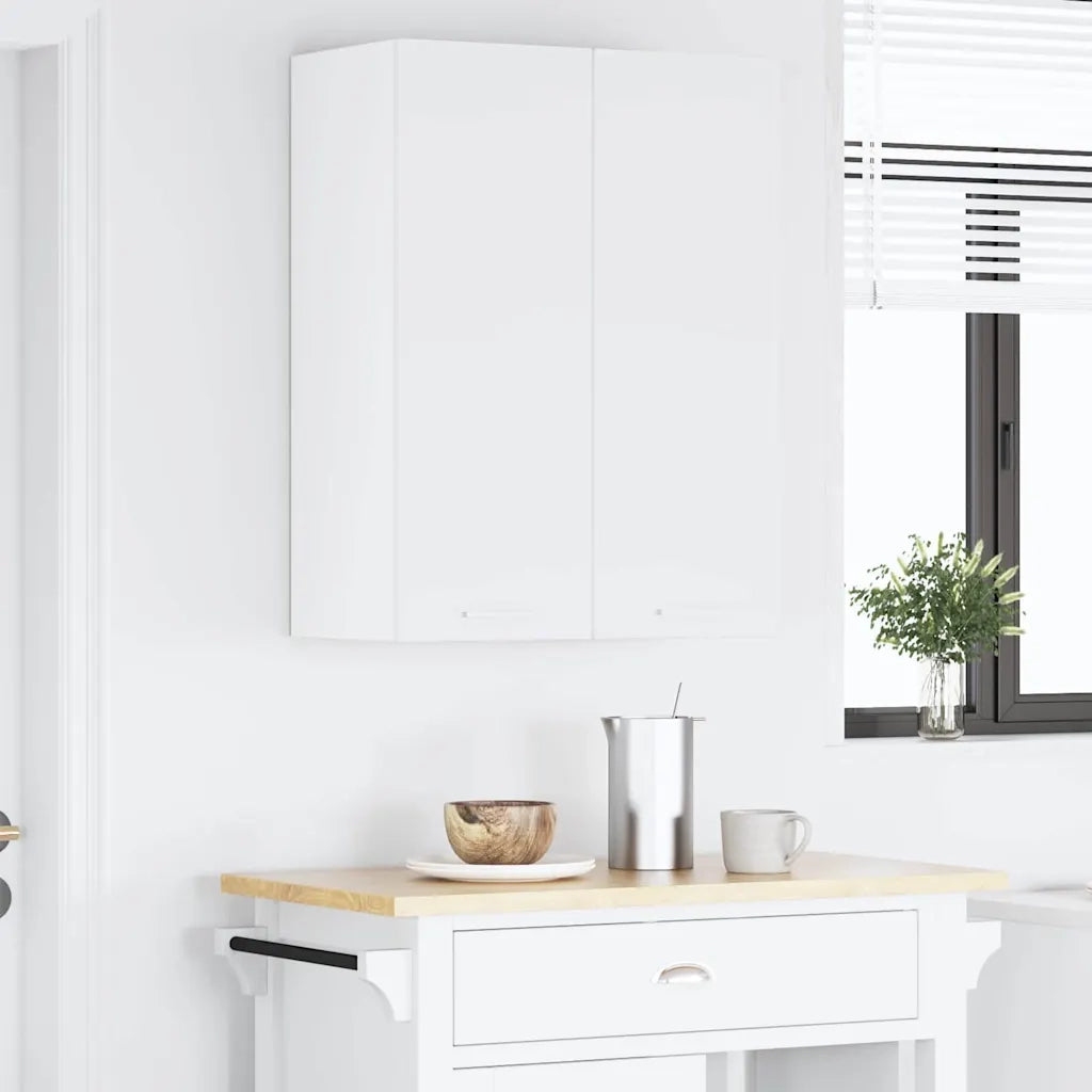 Armadio pensile 2 pcs Bianco 30 x 31 x 80 cm Legno multistrato
