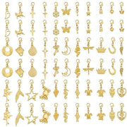 Accessori per scarpe Charms 66 pezzi - Applicatori clip - Decorazione dorata - Artigianato DIY - Creazione di gioielli - Ideale per sneakers - Applicatori per scarpe
