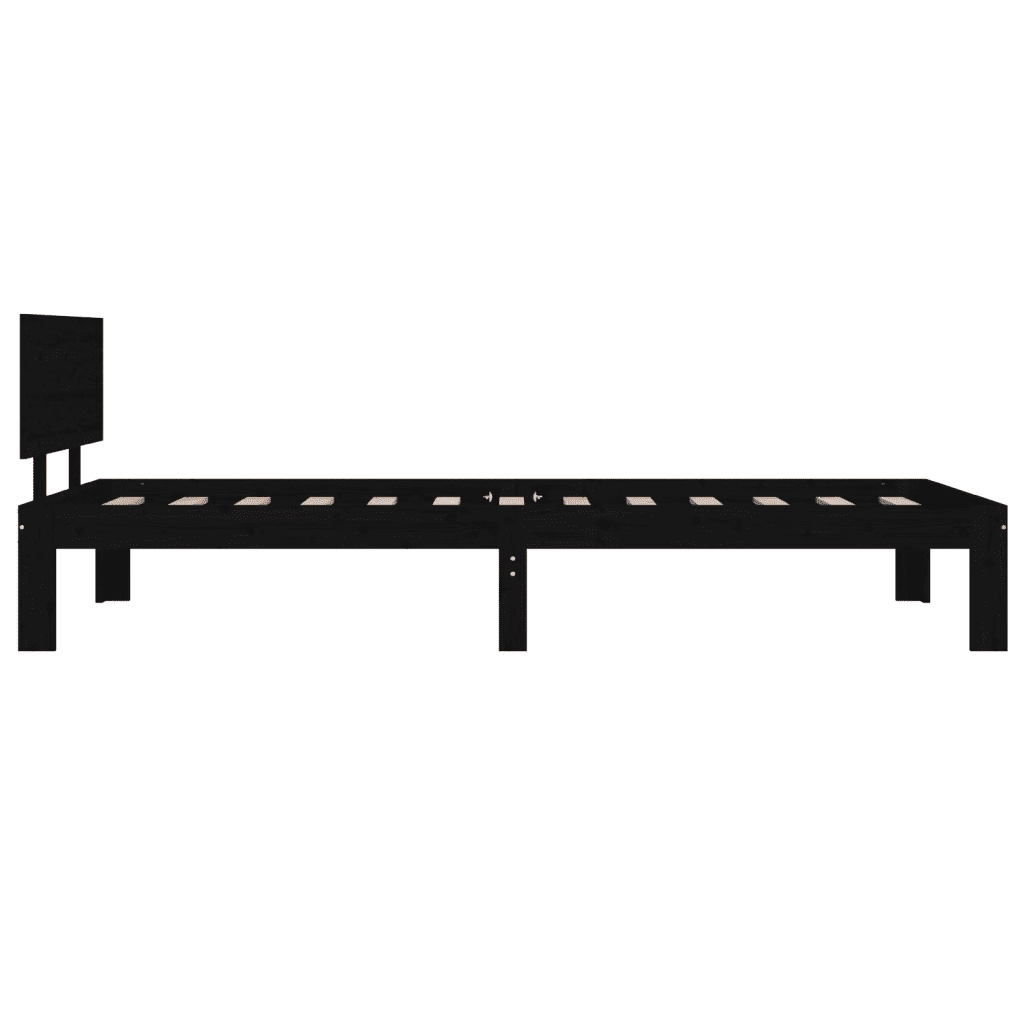Giroletto Nero in Legno Massello di Pino 90x200 cm cod mxl 60620