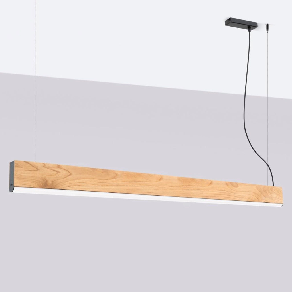 Lampada sospesa in legno 150cm LED 36W 4000K LYKKE Thoro
