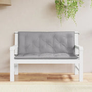 Cuscini Panca da Giardino 2 pz-Set di 2 Cuscini per panchina da esterno Grigi 120x50x7 cm Tessuto Oxford