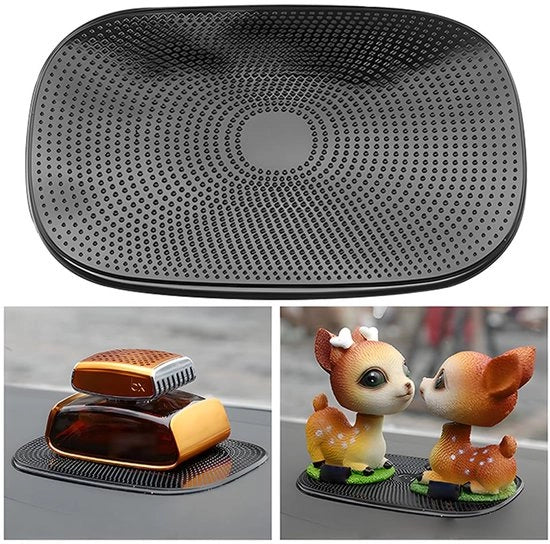 Matte autoportiera 2 in 1, resistente a elevate temperature, autoportiera adesiva, matrice antiscivolo, per posizionamento di smartphone, smartphone (20 x 14 cm)