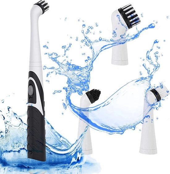 Scrubber elettrico - Funziona con batterie AA - Varie parti di ricambio