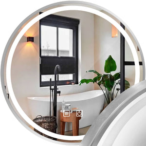 Specchio Led 80cm Mmj Brush Silver