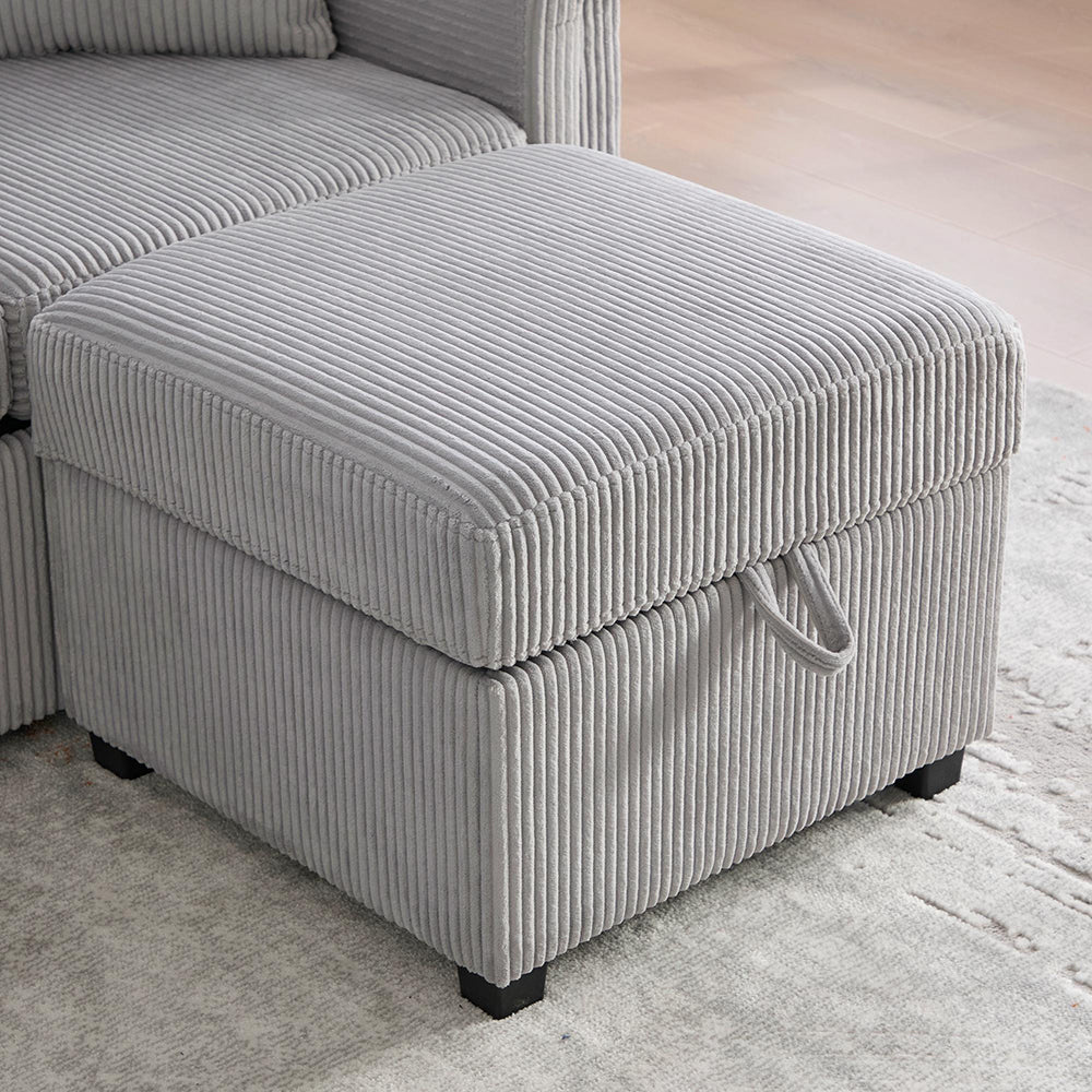 Divano 2 posti ciniglia ergonomico - Xylo - Regolabile, gambe metalliche, stabile