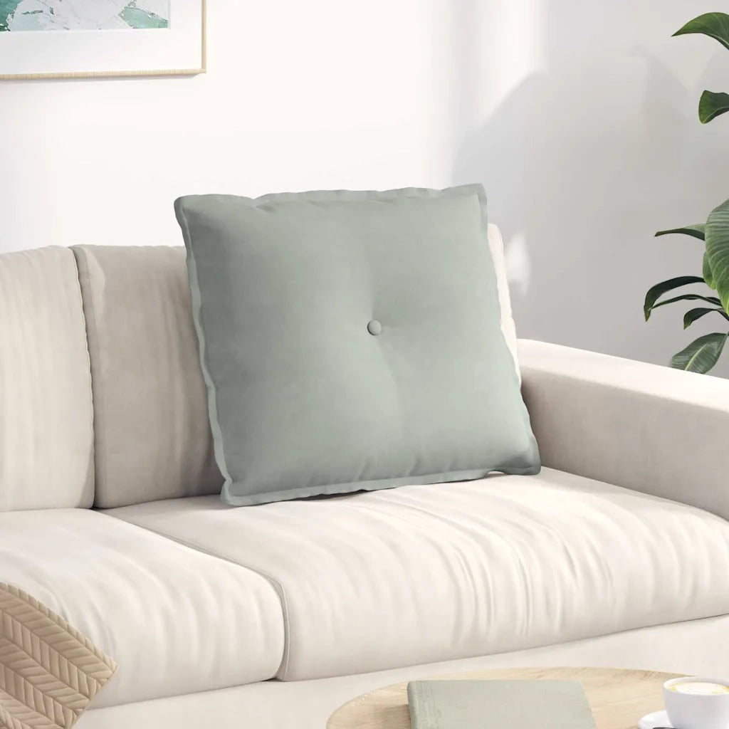 Cuscino per Schiena | Cuscino dorsale Grigio chiaro 60 x 50 cm Tessuto in Cords