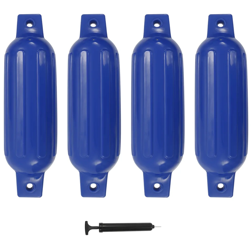 Paraurti per Gommone 4 pz Blu 41x11,5 cm in PVC 92376