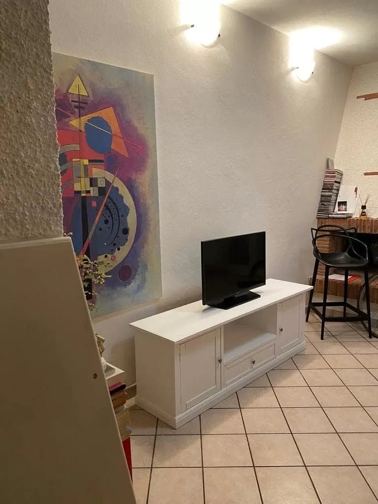 Porta tv bianco in legno arte povera 160x46x56 (1003) - Mobili 2G