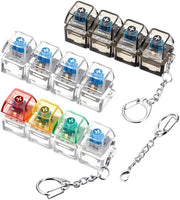 Set di fidget da 3 pezzi - tastiera fidget - portachiavi - compatto 4-in-1 - leggero - plastica duratura - giocattoli per fidget