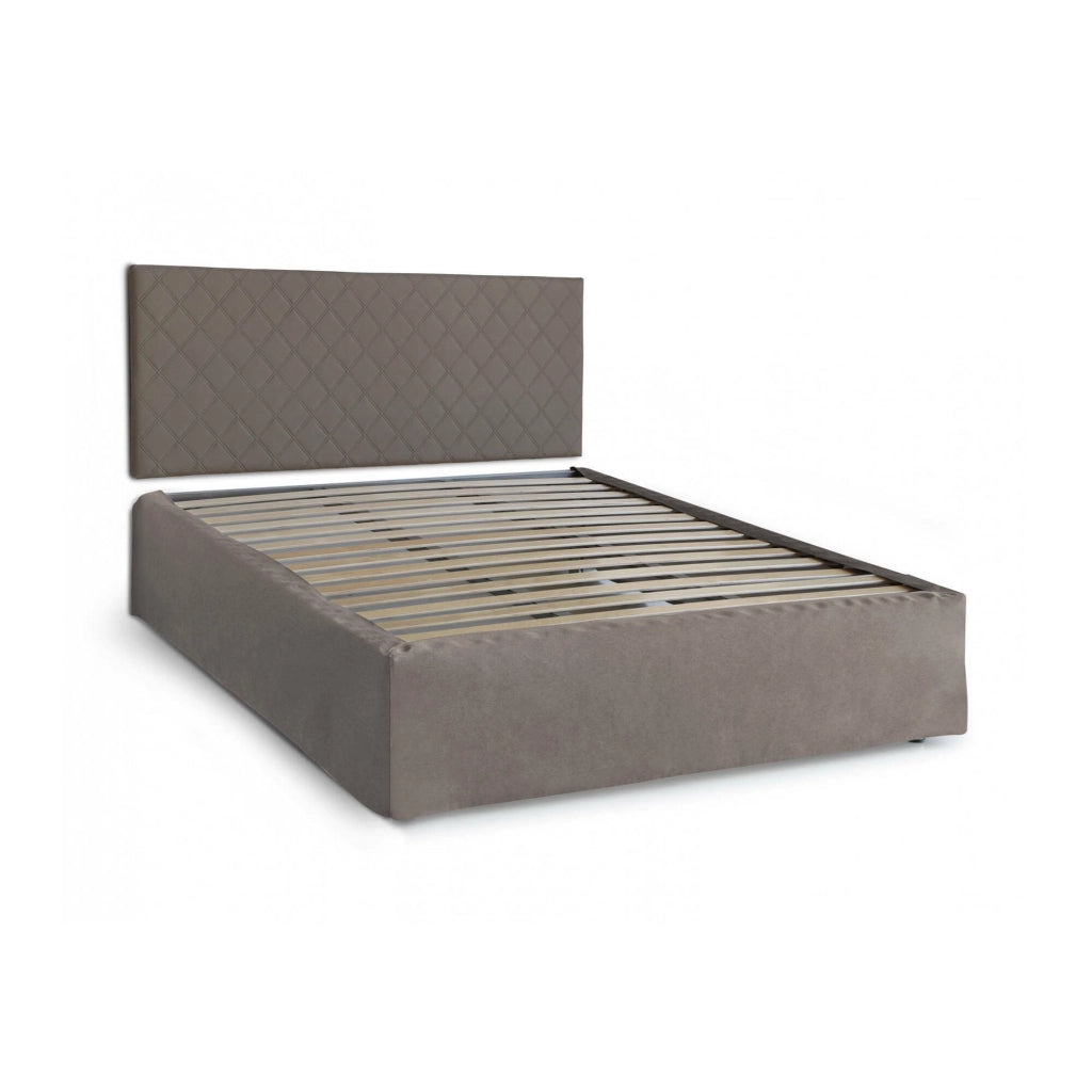 Letto Matrimoniale Alfredo, Letto Matrimoniale Sfoderabile Made in Italy, Grigio