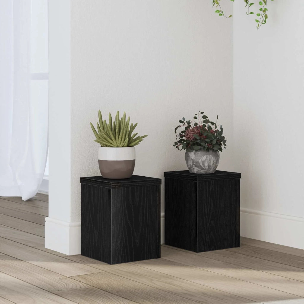 Supporto per piante 2 pcs Rovere Nero 15 x 15 x 20 cm 8003740
