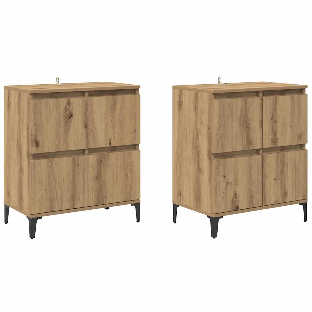 Sideboards 2 pcs Rovere artigianale 60 x 35 x 70 cm 3415577