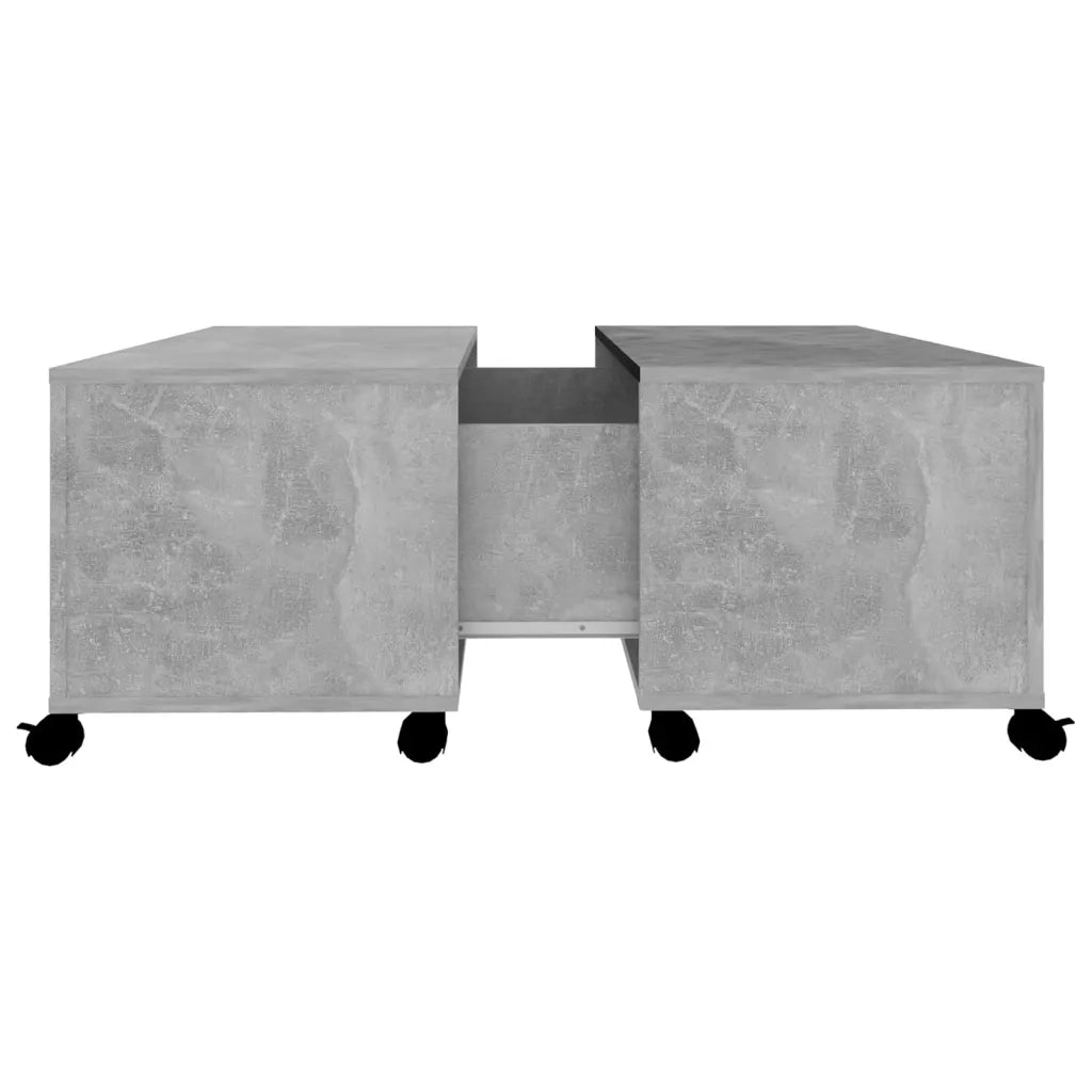 Tavolino da Salotto Grigio Cemento 75x75x38cm Legno Multistrato 806871