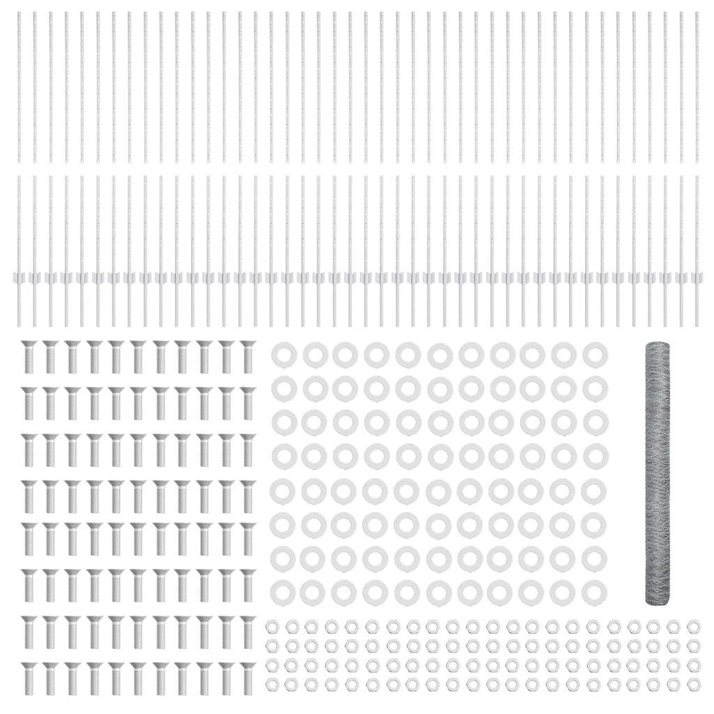 Pali di Recinzione  22 pcs U-Channel 140 cm Acciaio Zincato