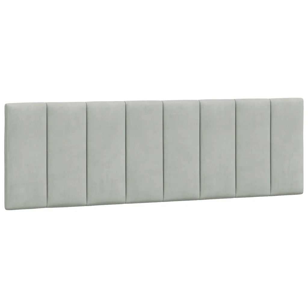 Cuscino Testiera Hanko Grigio Chiaro 160 cm in Velluto 374675