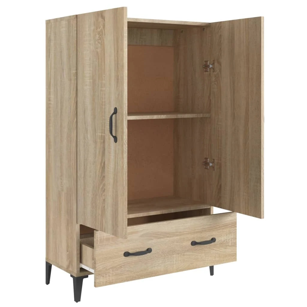 Buffet credenza cassettiera armadio mobile contenitore organizer cucina soggiorno salotto rovere Sonoma alto 70 x 31 x 115 cm legno ingegnerizzato marrone 02_0034197