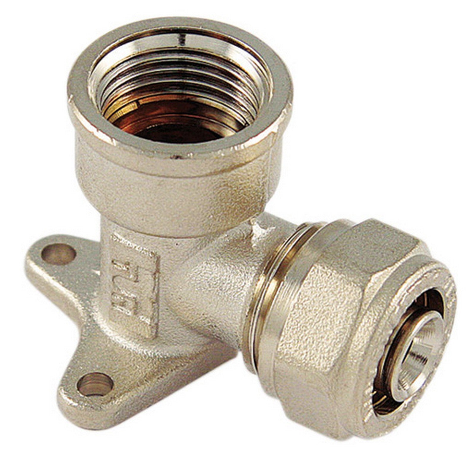 gomito femmina 16x1/2" c/flangia x tubi multistrato cod:ferx.5951