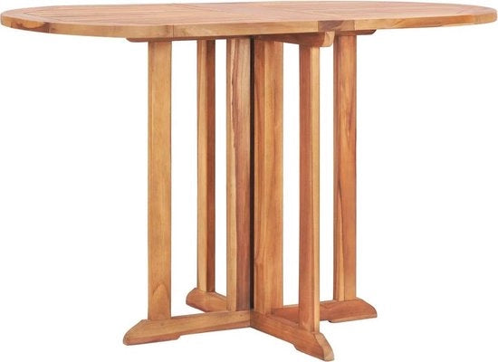 Tavolo da giardino pieghevole 120x70x75 cm in legno di teak massello
