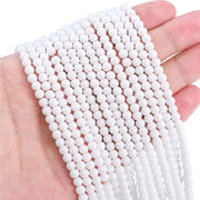 Set di Vetro per Collane - 95 Pezzi - 4 mm - Collane per Fai da Te - Translucido/Bianco/Azzurro chiaro/Verde chiaro