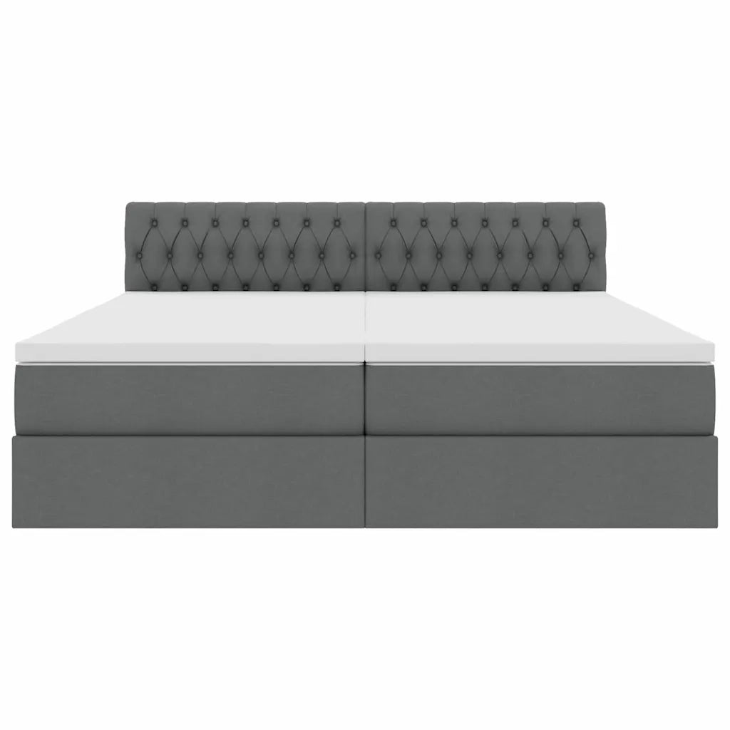Letto con Contenitore Grigio scuro 180 x 200 cm Pelle Sintetica 3370938