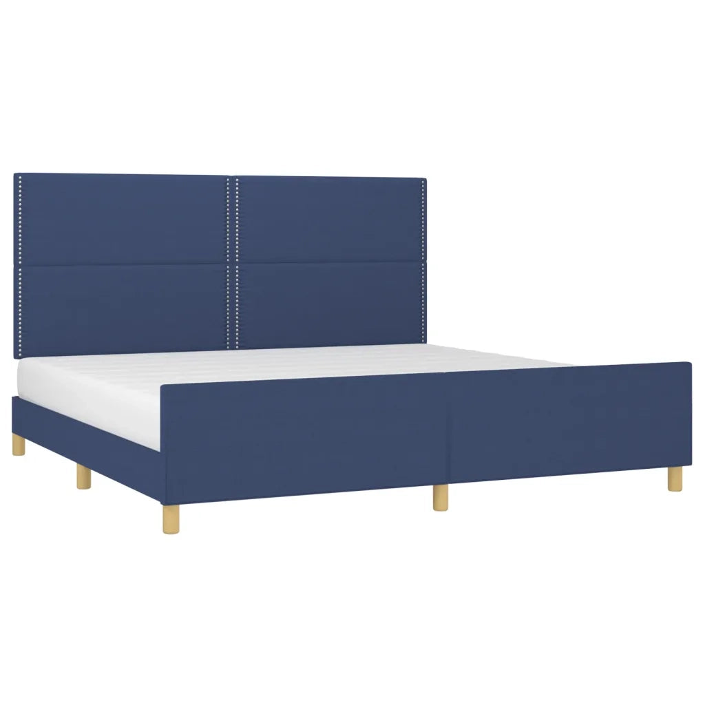 Giroletto senza Materasso Blu 200x200 cm in Tessuto 3125006