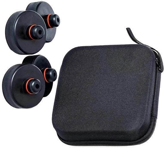Supporto di sollevamento per jack - 4 supporti in gomma - Adatto per Tes1a Model 3/S/X/Y 2016-2023 - Altezza 46,8mm - Diametro 77mm - Incluso astuccio di trasporto