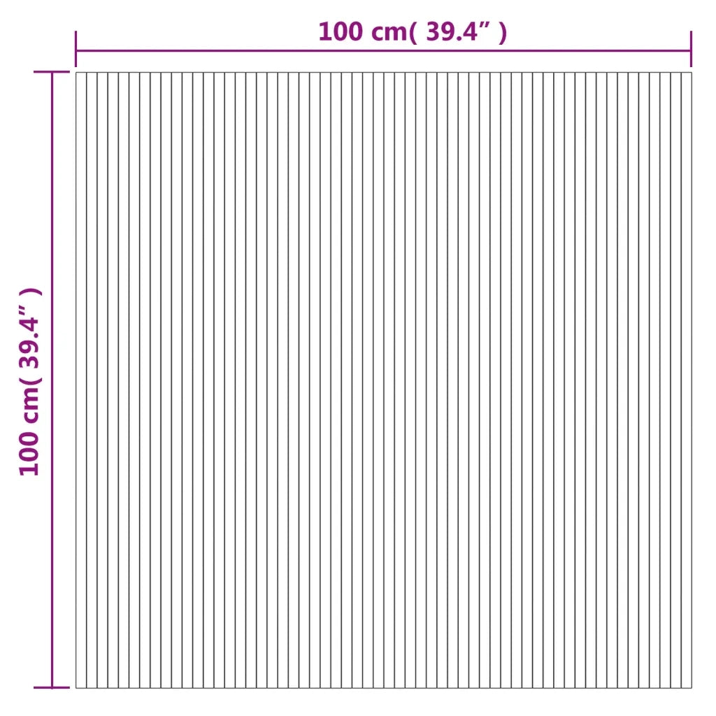 Tappeto Rettangolare Grigio 100x100 cm in BambÃ¹