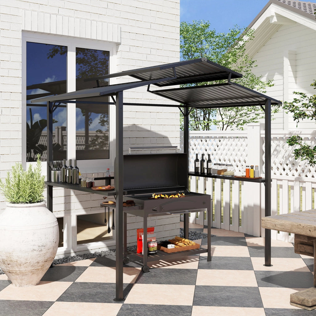 Gazebo da giardino ¨C Zephmum ¨C Grigio antracite 250x160x250 cm