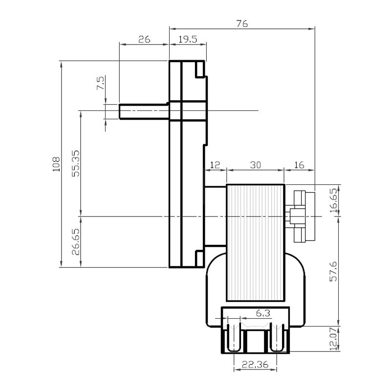 Ricambistufeapellet Motoriduttore Kenta K9115004 per Stufa a Pellet 1,5 RPM Albero 8,5mm Senso Rotazione orario