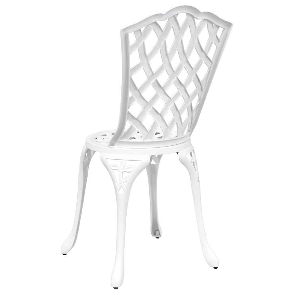 Sedi di giardino  2 pezzi in alluminio pressofuso bianco