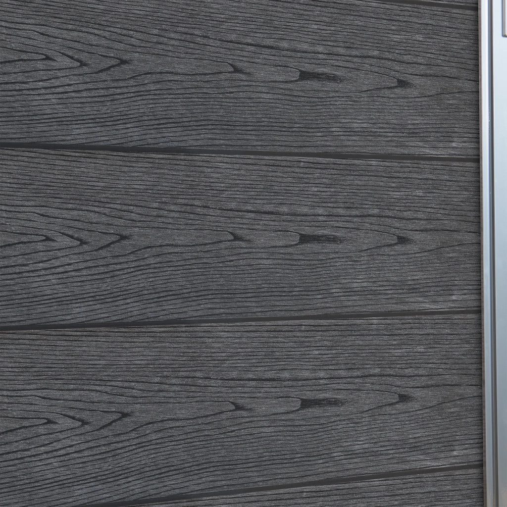 Cancello da Giardino Pedonale Segovia 90x180 cm Porta per Recinzione con Serratura - Grigio NEU.HOLZ