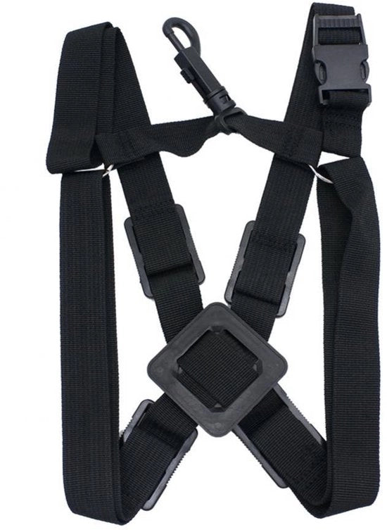 Raccordo per Saxofono con Regolazione Flessibile - Cuffie morbide - Cinturino di alta qualità in cotone - Adatto per Saxofoni piccoli/grandi - 4 spille - Duraturo - Cinturino per Saxofono