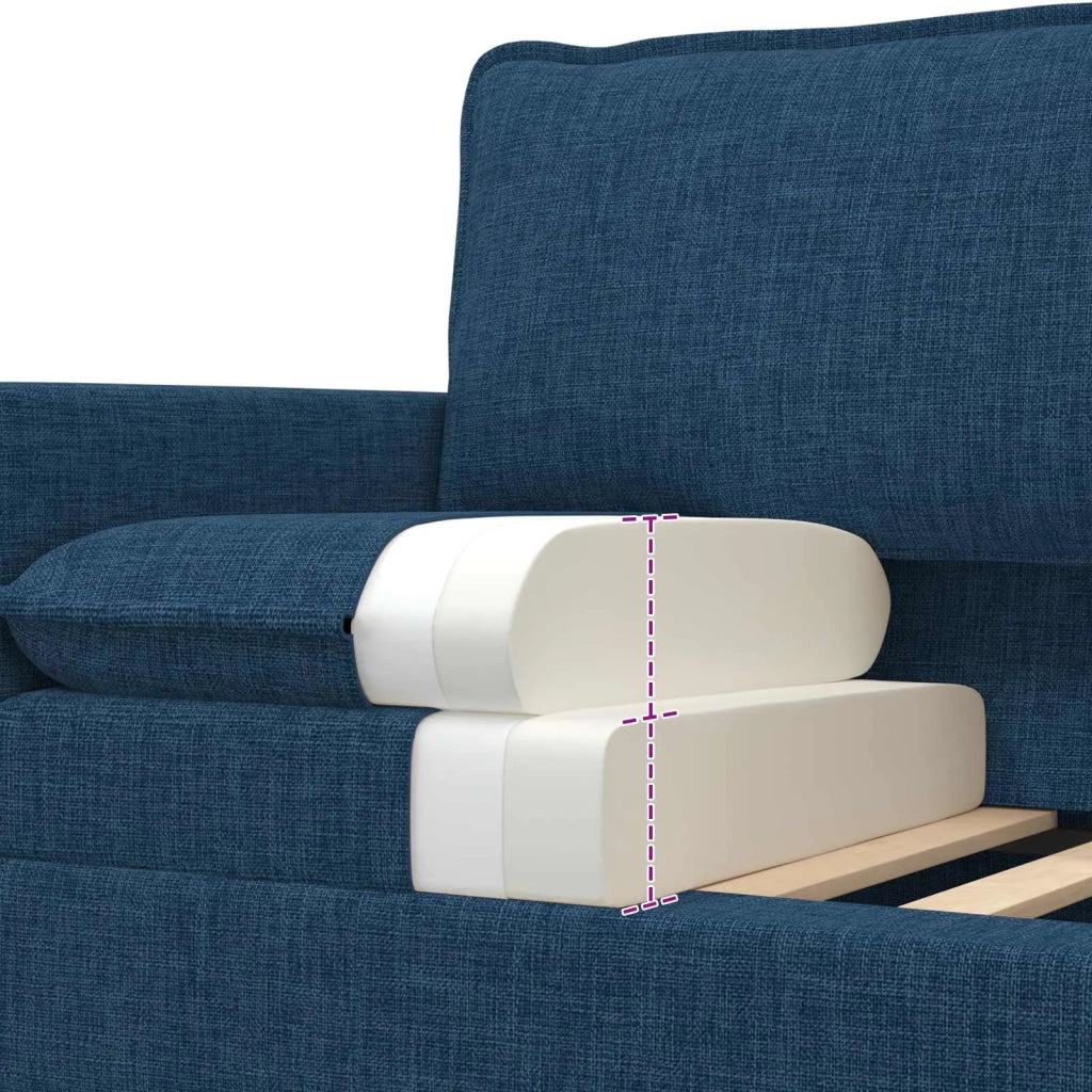 Set di divani 2 pz Blu Tessuto 3417126