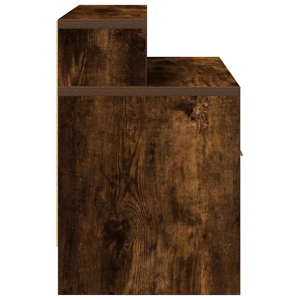 Comodini con Cassetto 2 pz Rovere Fumo 51x31x47 cm 858677