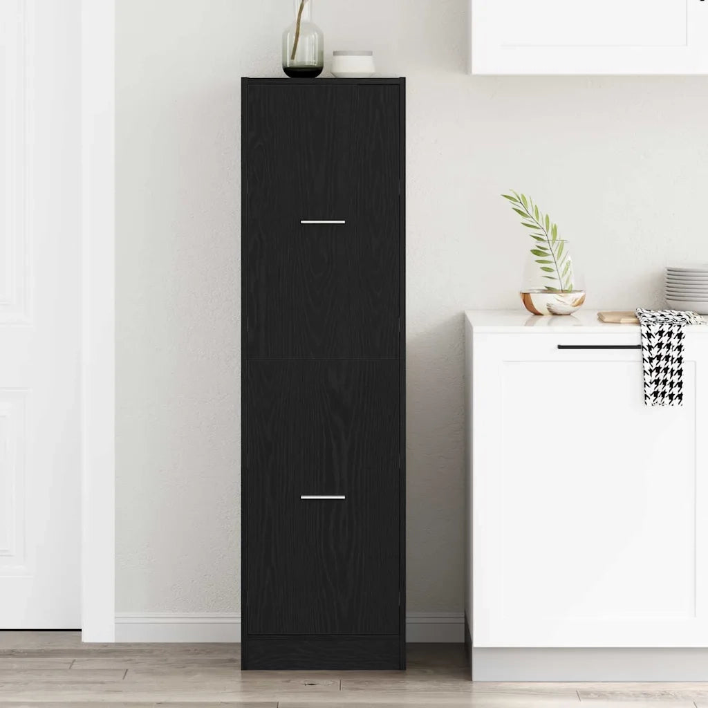 Armadio da Apoteca Rovere nero 40 x 41 x 144.5 cm