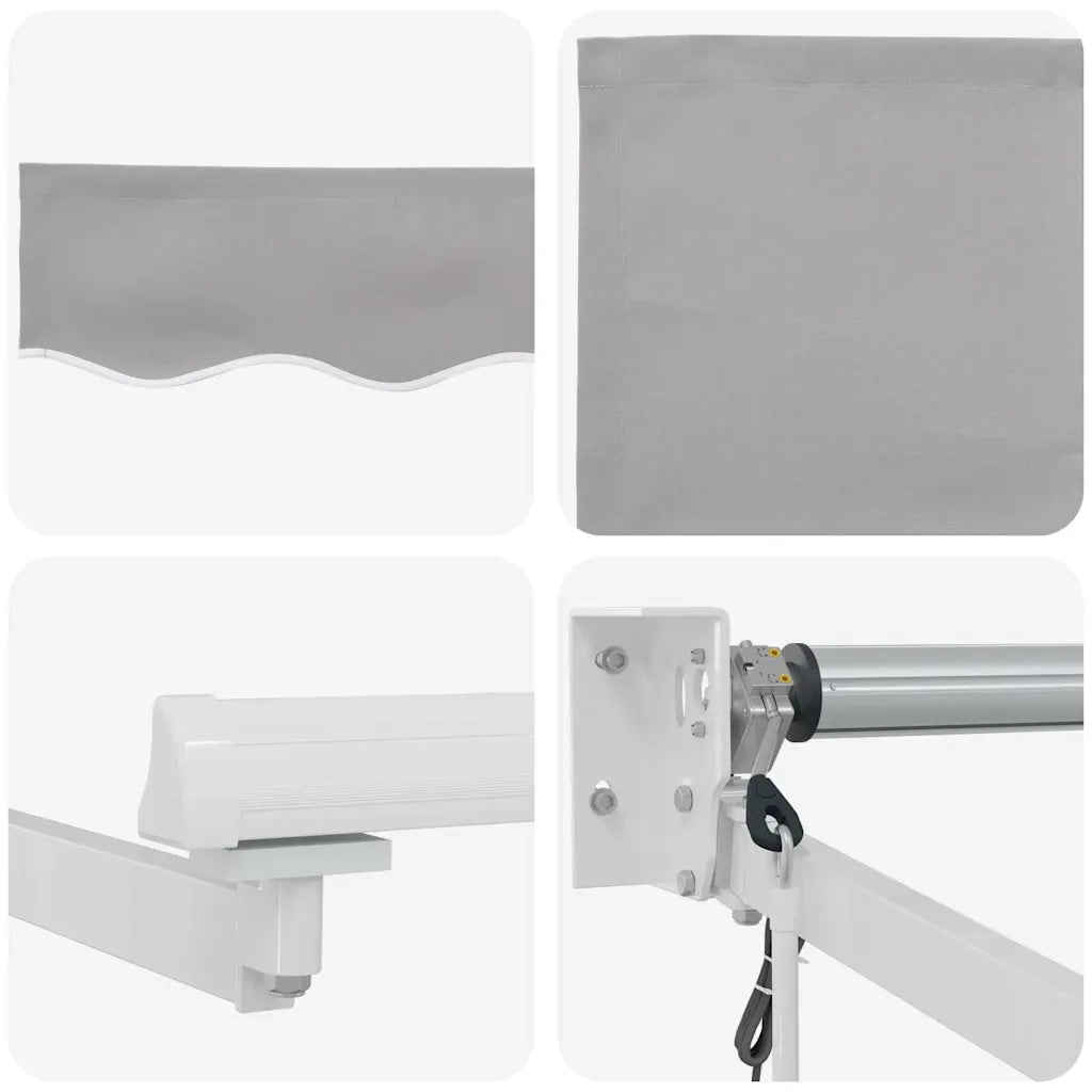 Tettuccio Elettrico Retrattile Grigio chiaro 400 × 300 cm 3330648