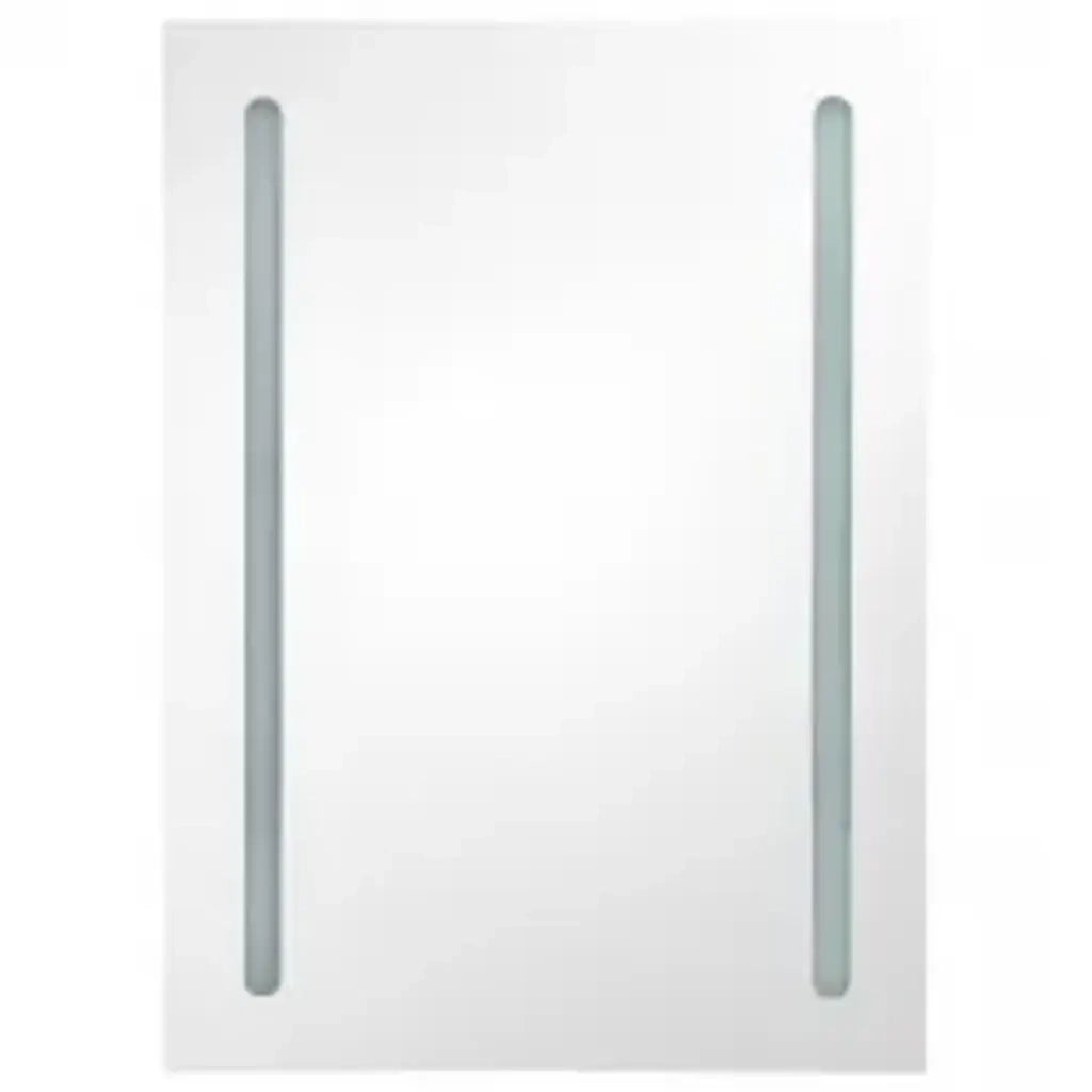 Armadietto Bagno con Specchio e LED Grigio Cemento 50x13x70 cm cod mxl 70260
