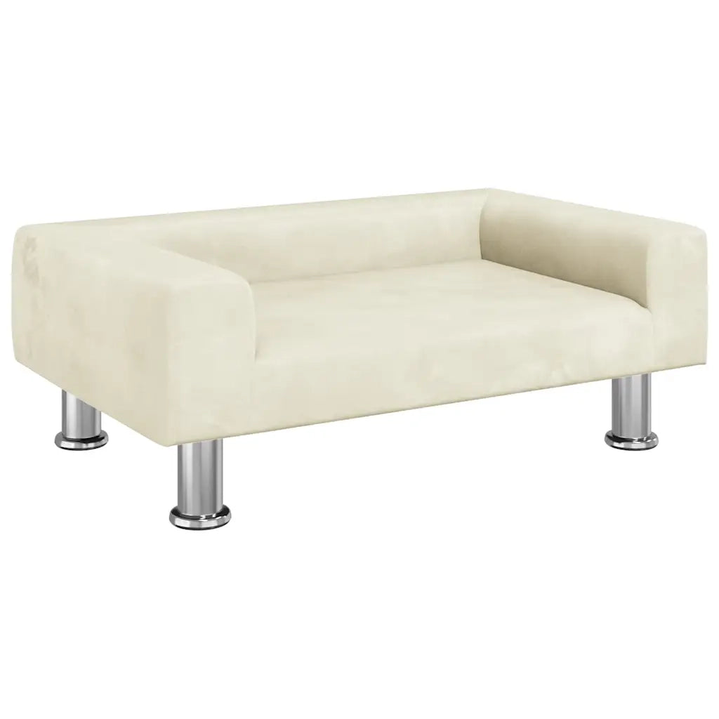 Lettino per Cani Crema 70x45x26,5 cm in Velluto CFW4209266