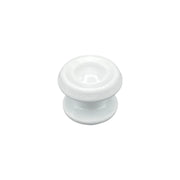 Pomolo fisso per porta SAGUATTI 876/80TB in alluminio bianco lucido