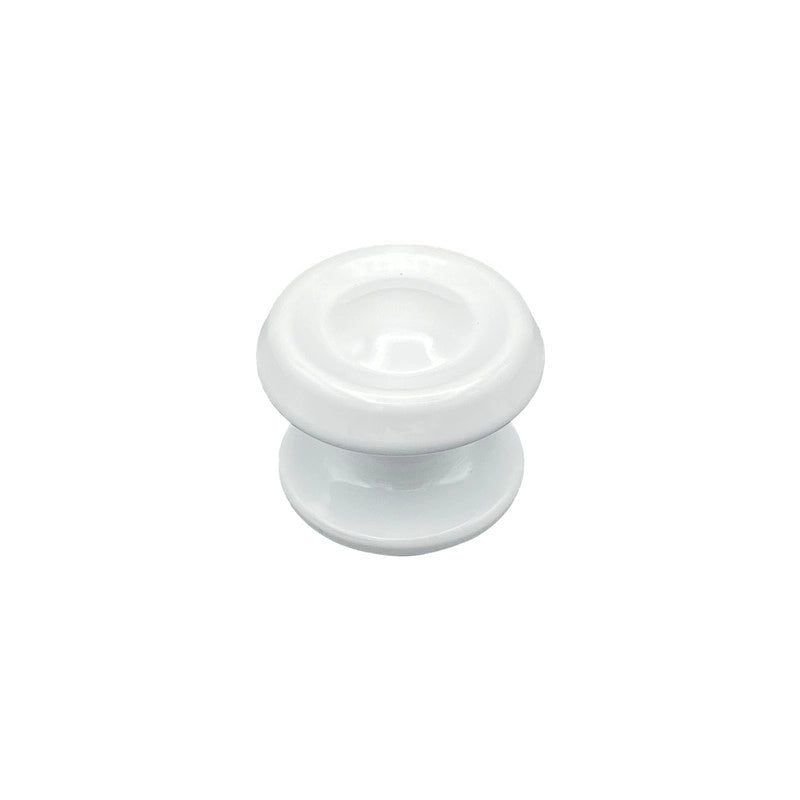 Pomolo fisso per porta SAGUATTI 876/80TB in alluminio bianco lucido