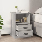 Comodini 2 pz-Set di 2 Tavolino da notte Grigio Sonoma 43x36x60 cm