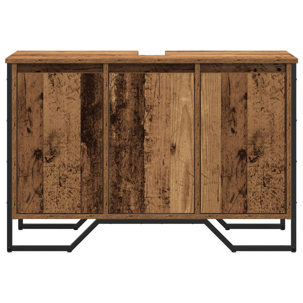 Mobile lavabo da bagno Legno antico 91x35x60 cm Legno ingegnerizzato
