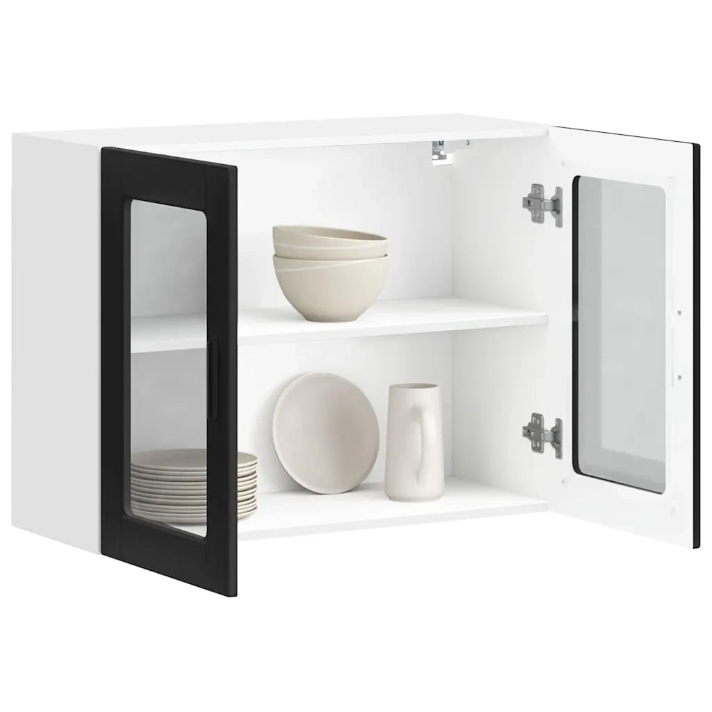 Pensile da Cucina con Porta in Vetro Porto Nero