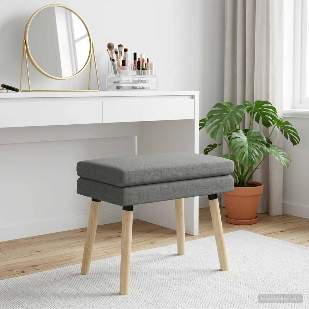 Panchina a doppio strato Grigio Scuro 60 x 40 x 46 cm Tessuto 42038418