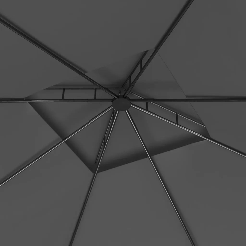 Gazebo 3x3x2,7 m Antracite 160 g/mÂ² cod mxl 66145