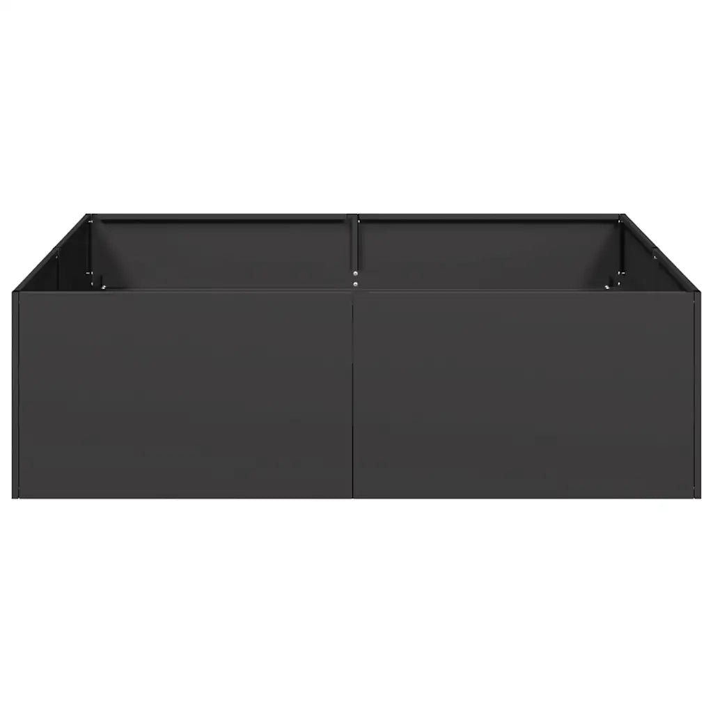Fioriera Nera 100x100x30 cm in Acciaio 860808