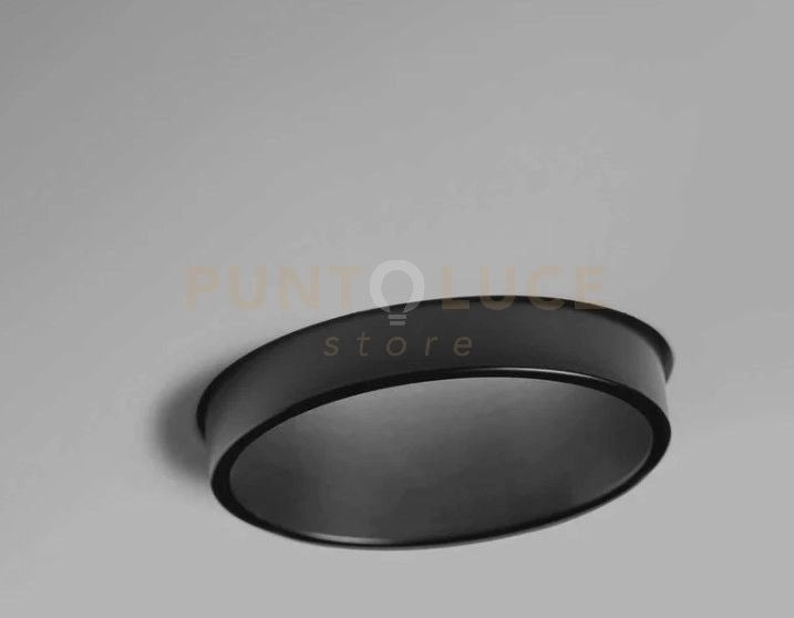 THESSALY faretto per Incasso 1 Luce Bordo Nero attacco faretto GU10 d.10cm