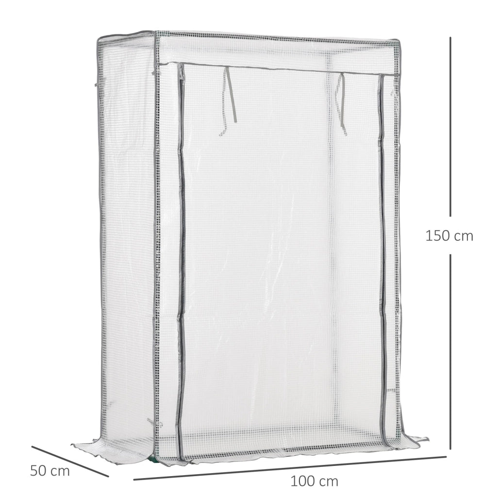Serra da giardino e balcone ¨C zephmum ¨C bianco 100x50x150 cm